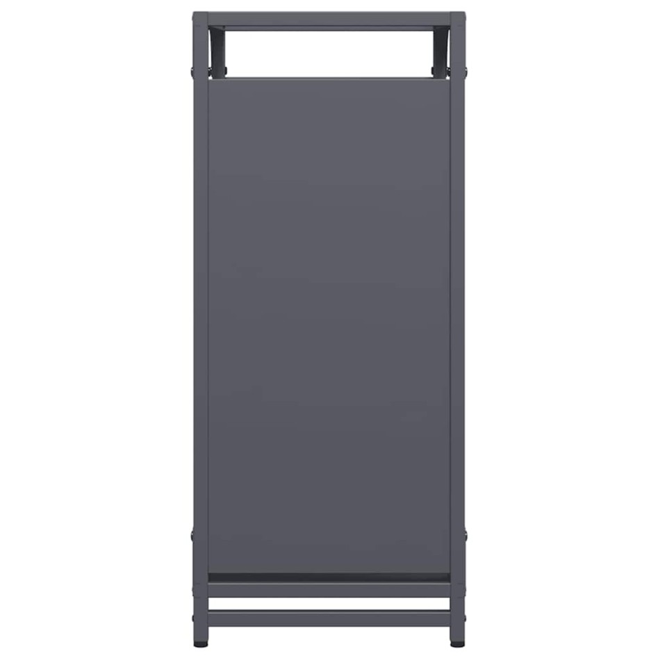 Leñero antracita 44x28x65 cm Acero laminado en