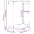 Leñero antracita 44x28x65 cm Acero laminado en