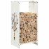 Leñero blanco 40x30x80 cm Acero laminado en