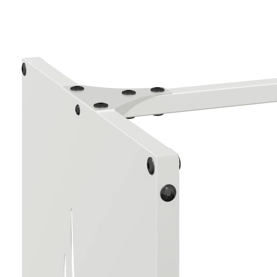 Leñero blanco 40x30x80 cm Acero laminado en