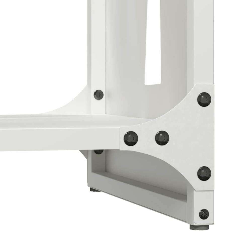 Leñero blanco 40x30x80 cm Acero laminado en