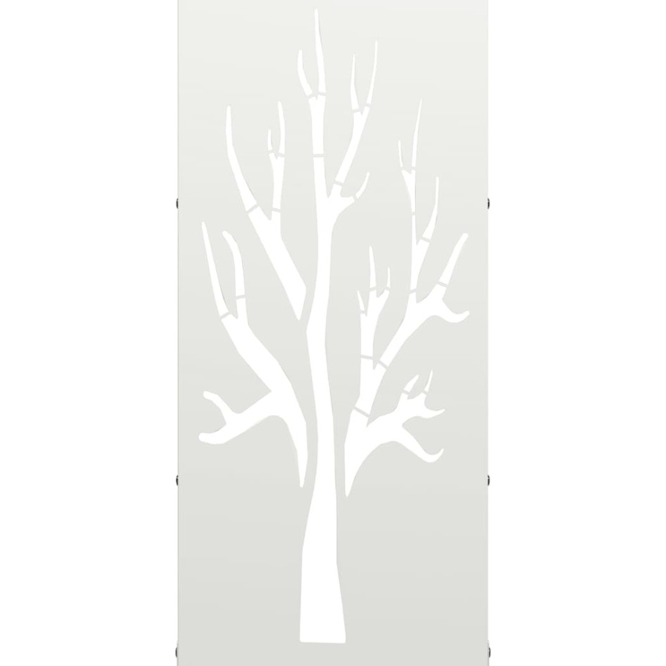 Leñero blanco 40x30x80 cm Acero laminado en