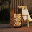 Leñero 40x30x80 cm acero corten