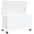 Baúl almacenaje ruedas ALTA madera maciza blanco 73x39,5x43
