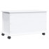 Baúl almacenaje ruedas ALTA madera maciza blanco 73x39,5x43