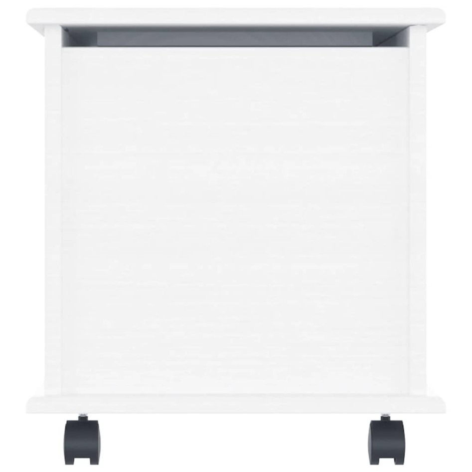 Baúl almacenaje ruedas ALTA madera maciza blanco 73x39,5x43