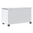 Baúl almacenaje ruedas ALTA madera maciza blanco 73x39,5x43