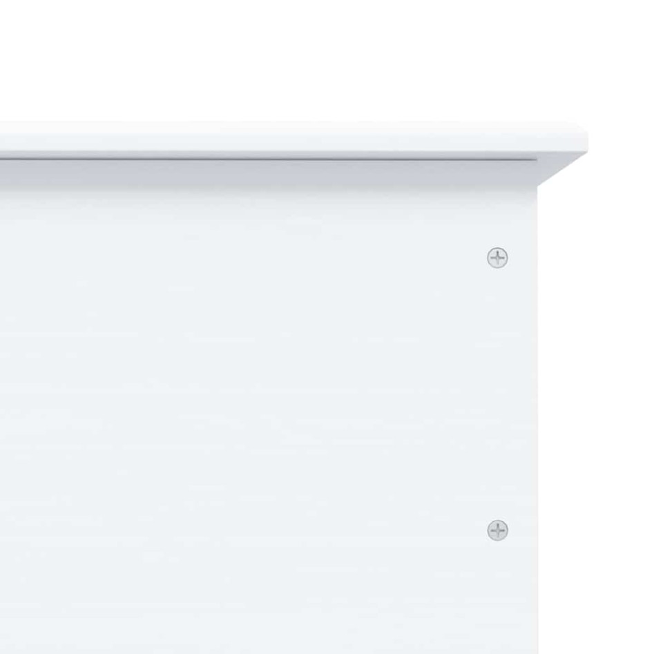 Baúl almacenaje ruedas ALTA madera maciza blanco 73x39,5x43