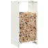 Leñero blanco 40x30x80 cm Acero laminado en