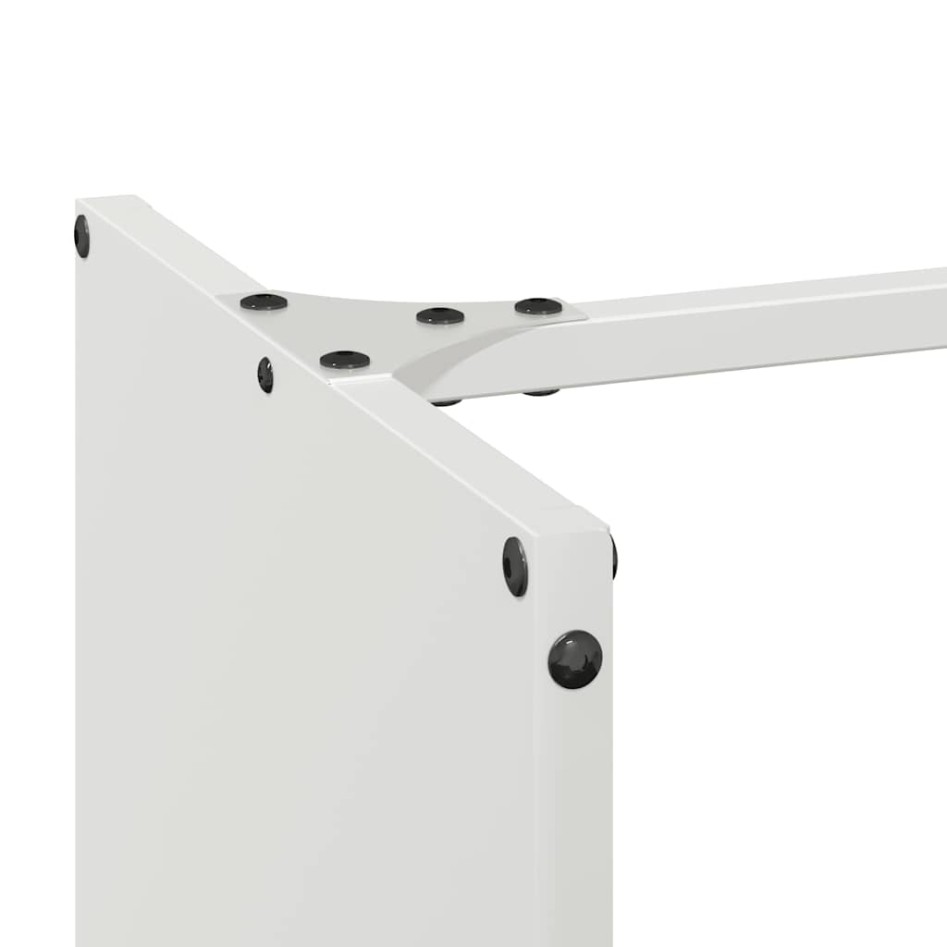 Leñero blanco 40x30x80 cm Acero laminado en