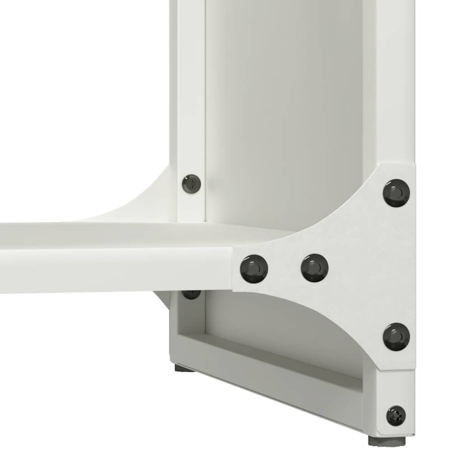 Leñero blanco 40x30x80 cm Acero laminado en