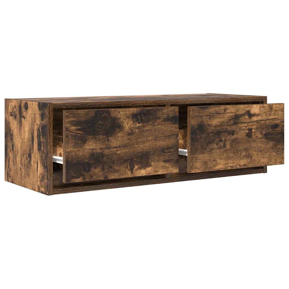 Mueble de TV de roble ahumado 80x31x25,5cm Madera de