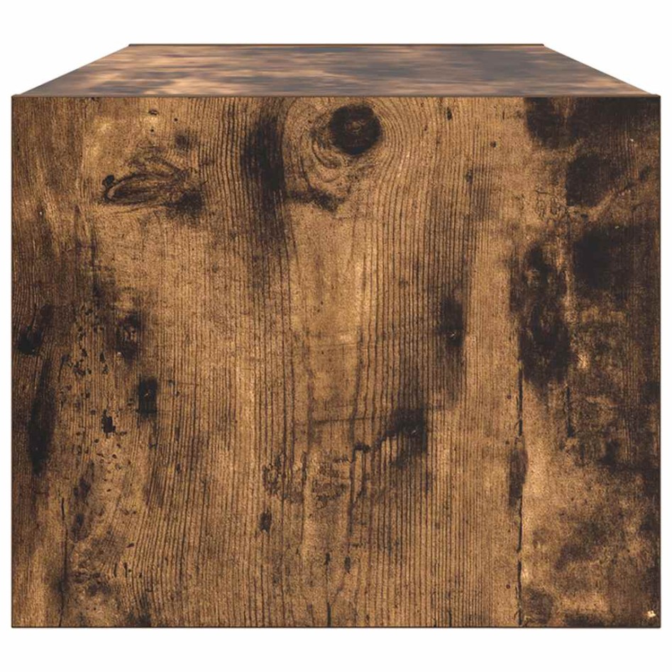 Mueble de TV de roble ahumado 80x31x25,5cm Madera de