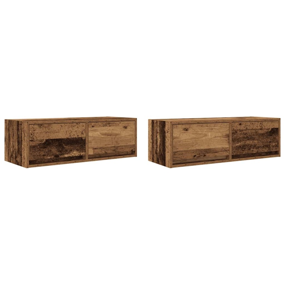 Muebles de TV 2 uds 80x31x25,5 cm Madera ingeniería