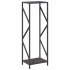 Leñero negro 34x25x100 cm Acero laminado en