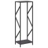 Leñero negro 34x25x100 cm Acero laminado en