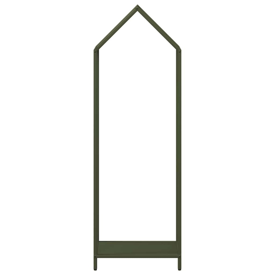 Leñero verde oliva 40x25x120 cm Acero laminado en