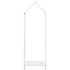 Leñero blanco 40x25x120 cm Acero laminado en