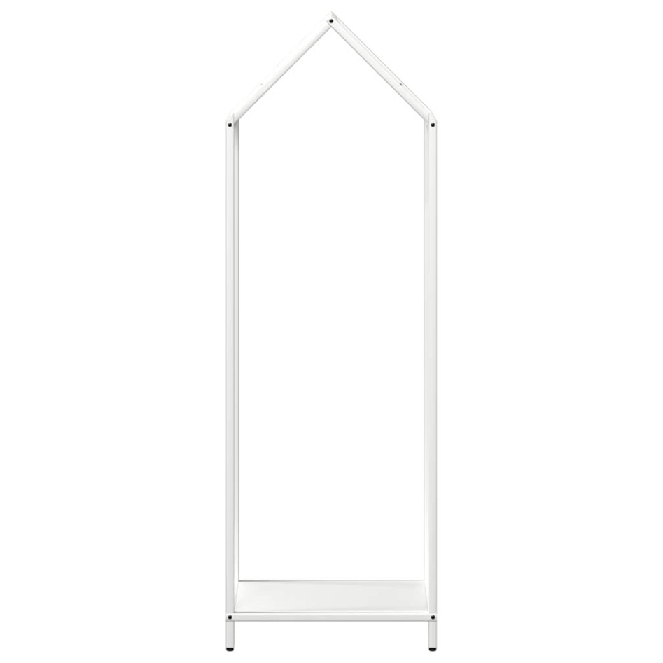 Leñero blanco 40x25x120 cm Acero laminado en