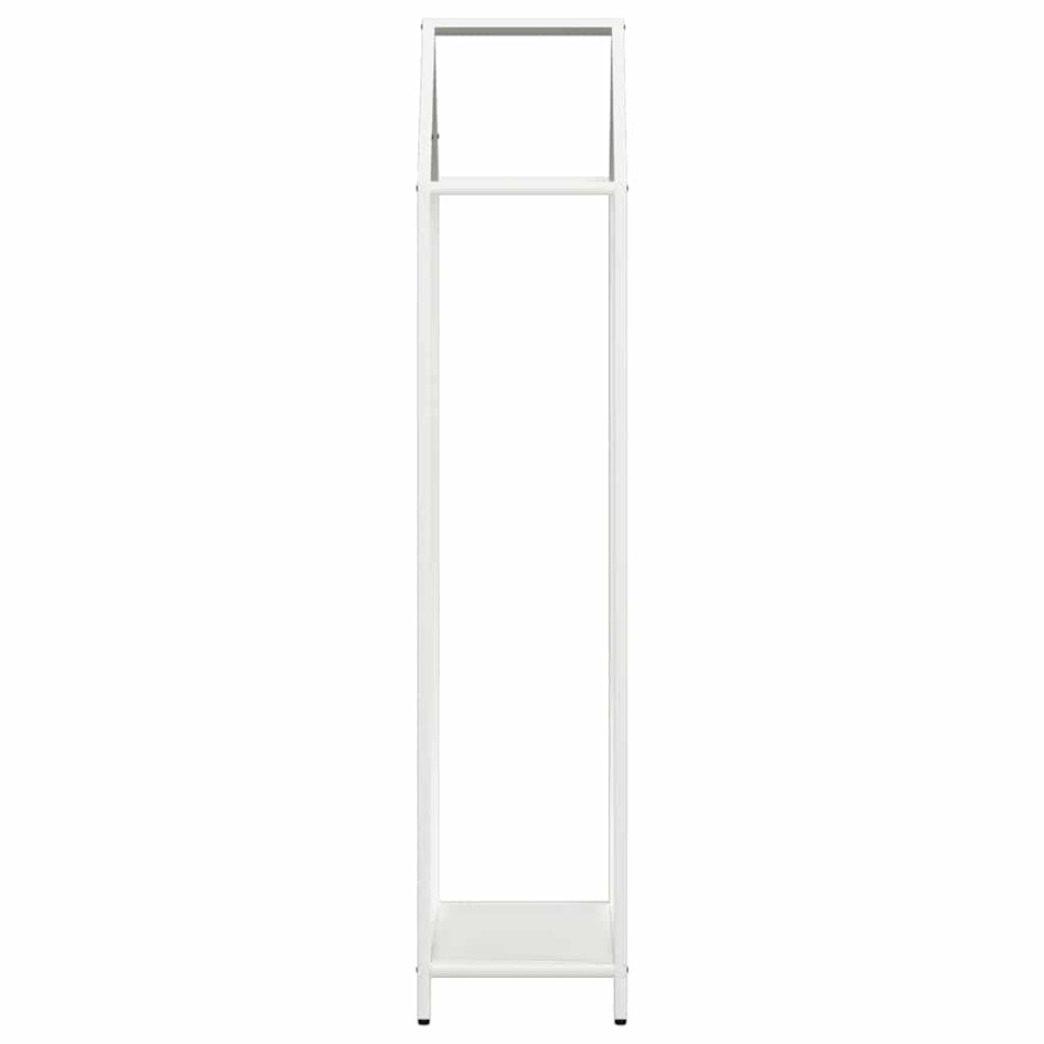 Leñero blanco 40x25x120 cm Acero laminado en