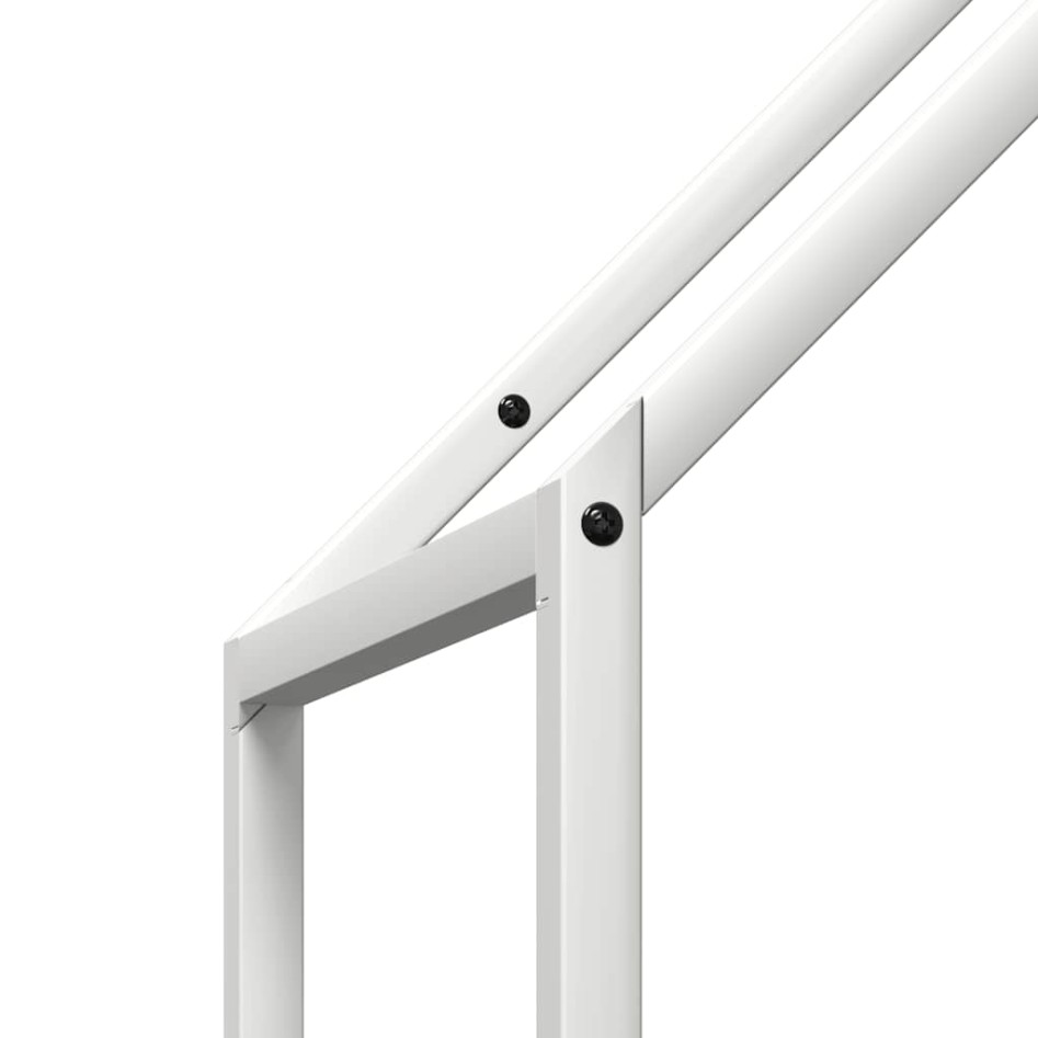 Leñero blanco 40x25x120 cm Acero laminado en