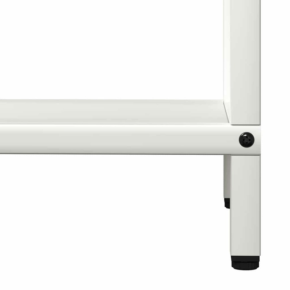 Leñero blanco 40x25x120 cm Acero laminado en