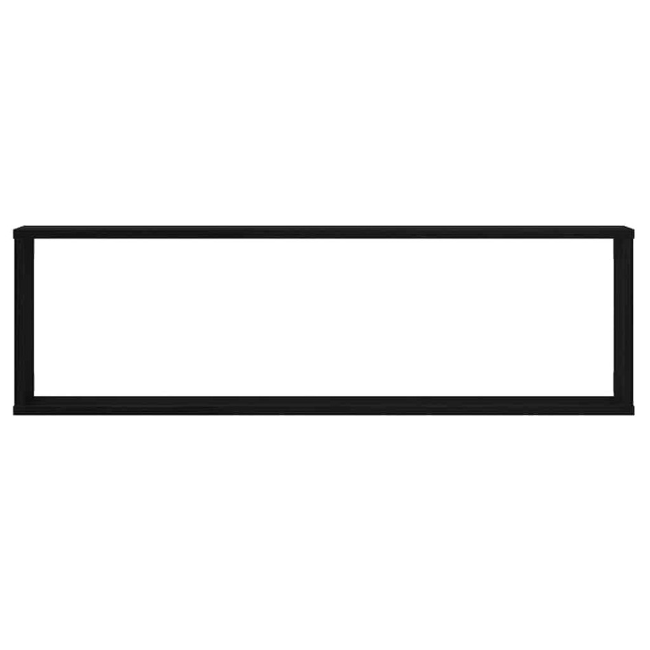 Estantes cúbicos de pared 4 uds roble negro 100x15x30