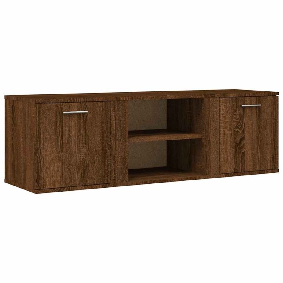 Mueble de TV madera de ingeniería marrón roble 120x34x37