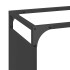 Leñero negro 60x28x90 cm Acero laminado en