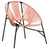 Silla de jardín con forma huevo ratán sintético naranja y