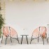 Silla de jardín con forma huevo ratán sintético naranja y