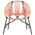 Silla de jardín con forma huevo ratán sintético naranja y