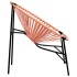 Silla de jardín con forma huevo ratán sintético naranja y