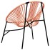 Silla de jardín con forma huevo ratán sintético naranja y