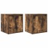 Mesillas de noche de pared 2 uds roble ahumado 38x34x40
