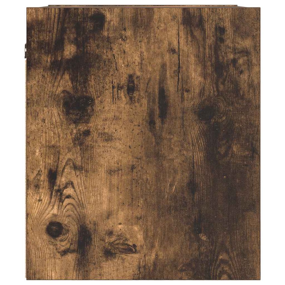 Mesillas de noche de pared 2 uds roble ahumado 38x34x40