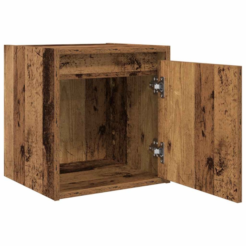 Mesillas de noche de pared 2 uds madera vieja 38x34x40