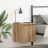 Mesitas de noche de pared 2 uds roble artisan 38x34x40