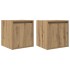 Mesitas de noche de pared 2 uds roble artisan 38x34x40