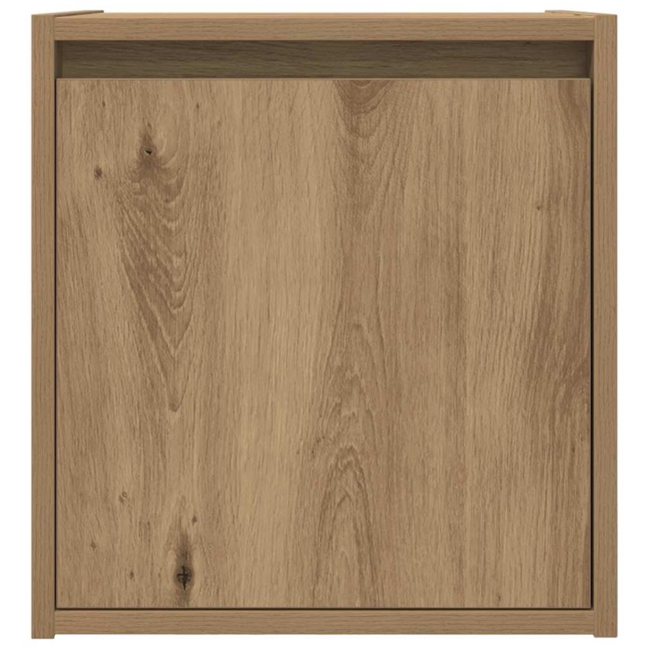 Mesitas de noche de pared 2 uds roble artisan 38x34x40