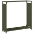 Leñero verde oliva 90x28x90 cm Acero laminado en