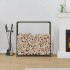 Leñero verde oliva 90x28x90 cm Acero laminado en