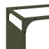 Leñero verde oliva 90x28x90 cm Acero laminado en
