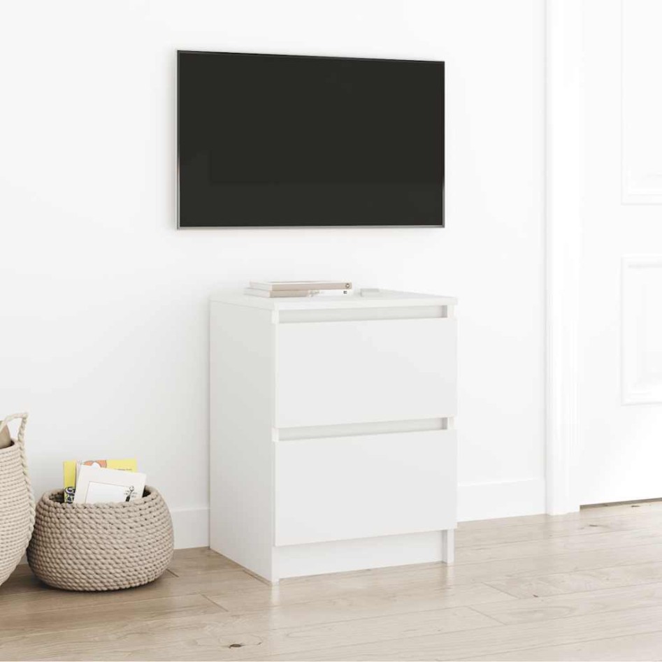 Mueble de TV de madera de ingeniería blanco 40x35x54