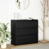 Aparador de madera de roble negro 80x35x76