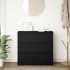 Aparador de madera de roble negro 80x35x76