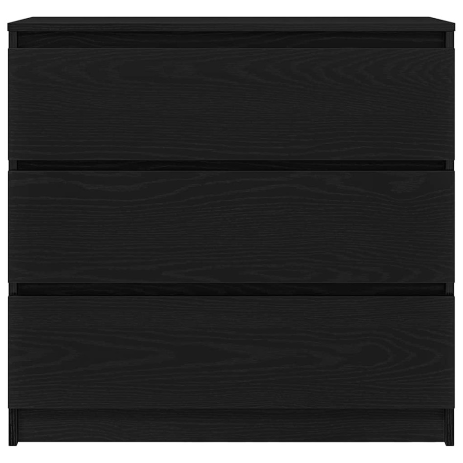 Aparador de madera de roble negro 80x35x76