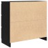 Aparador de madera de roble negro 80x35x76