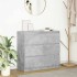 Aparador de madera de ingeniería gris hormigón 80x35x76