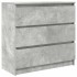 Aparador de madera de ingeniería gris hormigón 80x35x76